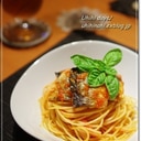 秋刀魚のトマトソーススパゲティ